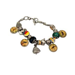 Willabee & Ward WW Charm August Toggle Bracelet Enamel summer